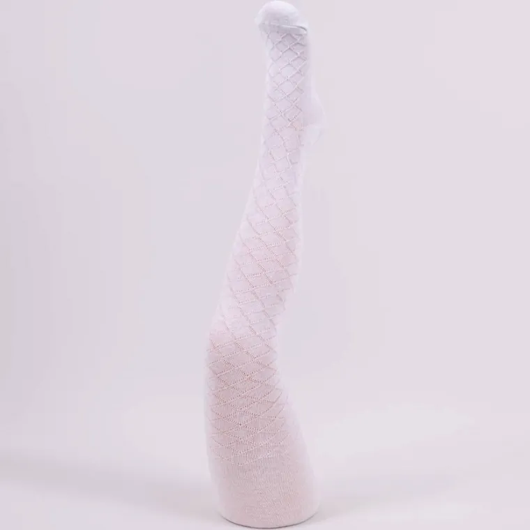 Rajstopy dziewczęce, białe, Yoclub