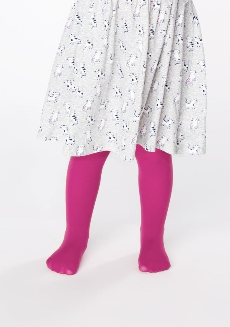 Rajstopy dziewczęce, ciemnoróżowe, Pippi, Marilyn