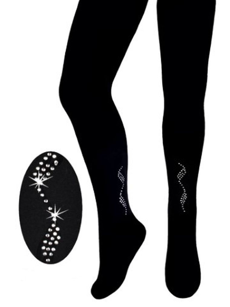 Rajstopy dziewczęce, czarne, mikrofibra, Milusie