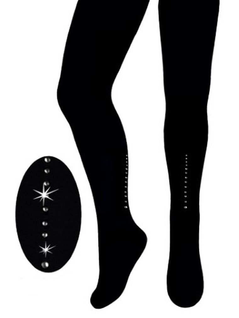 Rajstopy dziewczęce, czarne, mikrofibra, Milusie