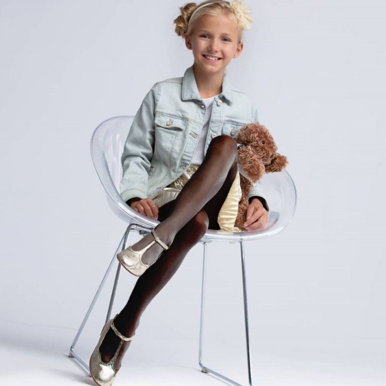 Rajstopy dziewczęce, czarne, Yoclub