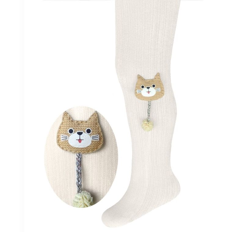 Rajstopy dziewczęce, ecru, Milusie