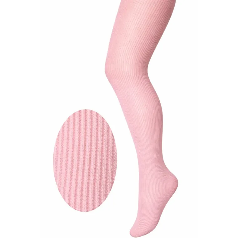 Rajstopy dziewczęce, prążkowane, różowe, Milusie