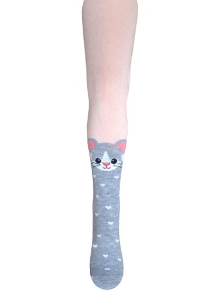 Rajstopy dziewczęce, różowo-szare, Milusie