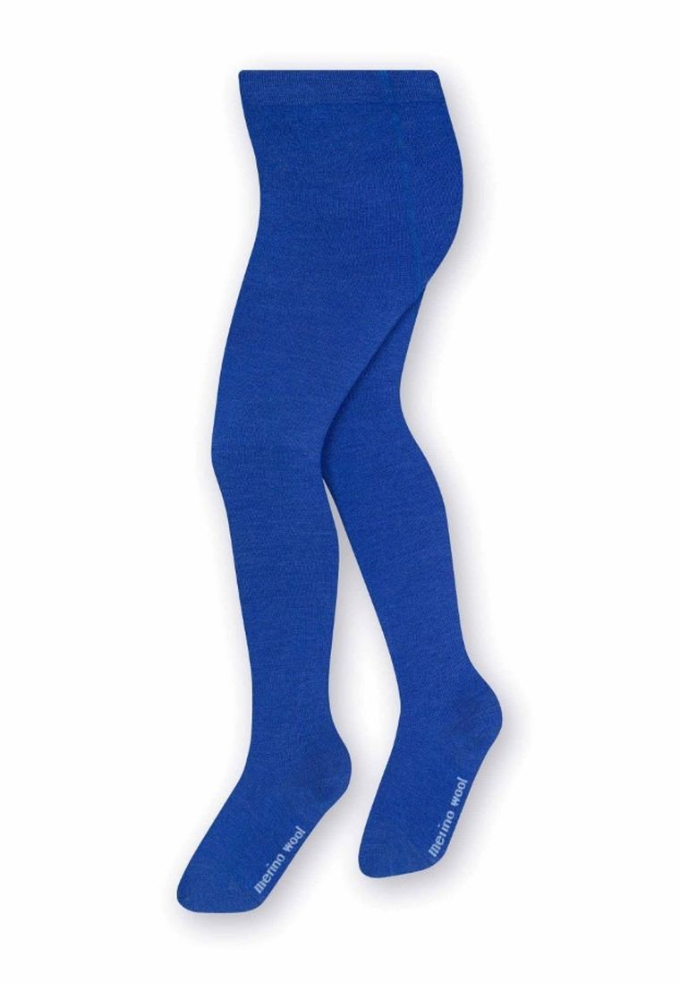 Rajstopy dziewczęce, wełna merino, niebieskie, Steven