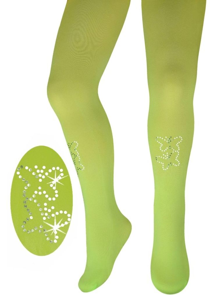 Rajstopy dziewczęce, zielone, mikrofibra, Milusie