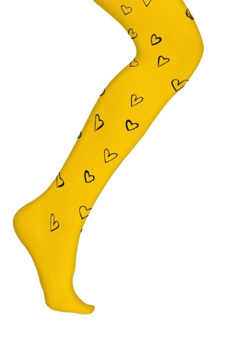 Rajstopy dziewczęce, żółte, 40 DEN, Marilyn