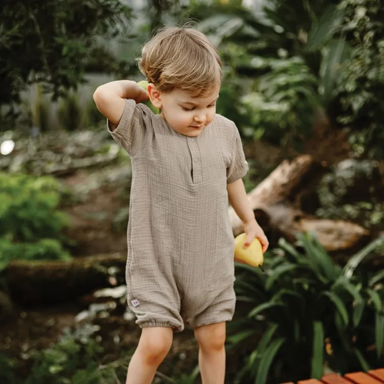 Rampers chłopięcy, beżowy, Eevi