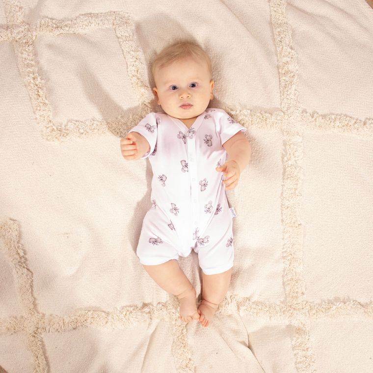 Rampers chłopięcy, biały, Nicol