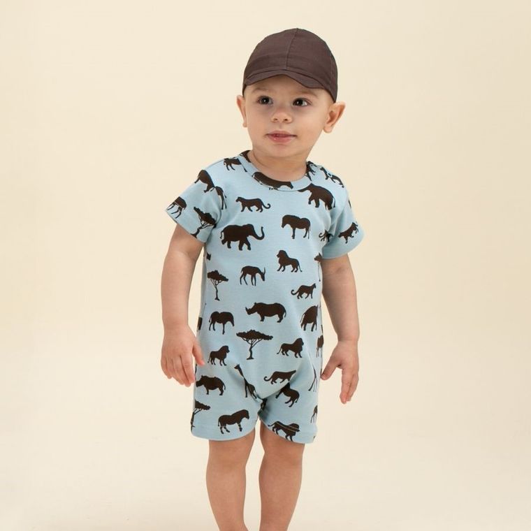 Rampers chłopięcy, niebieski, Pinokio