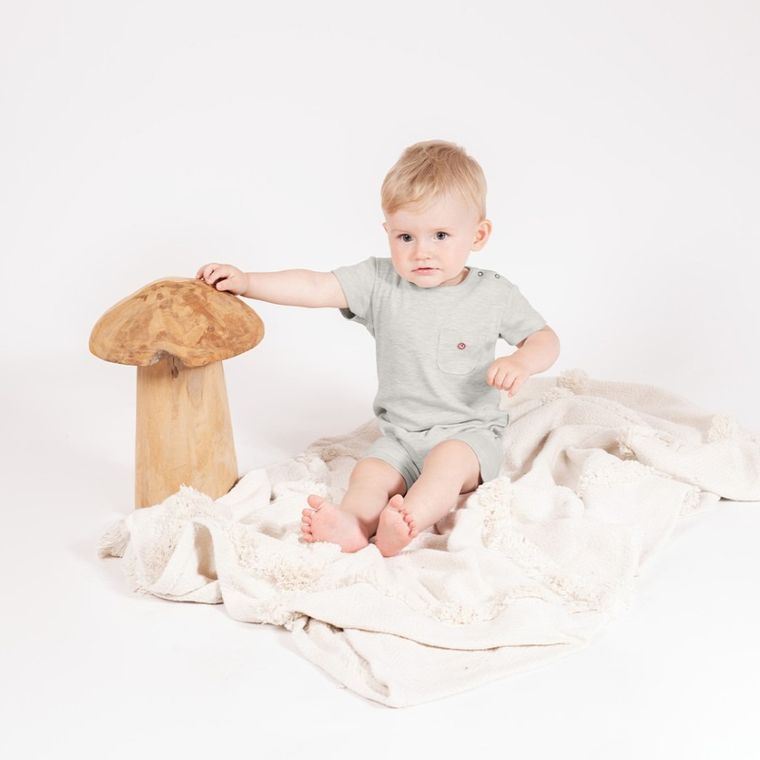 Rampers chłopięcy, szary, Nicol