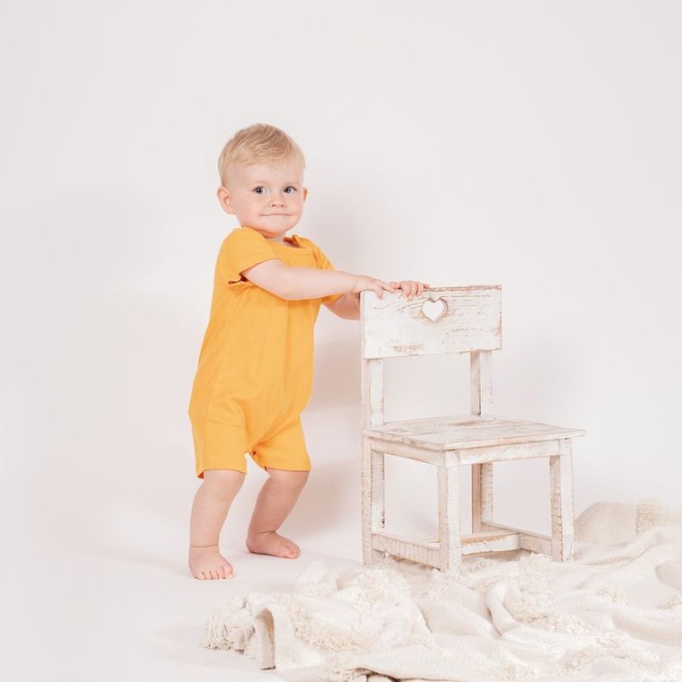 Rampers chłopięcy, żółty, Nicol