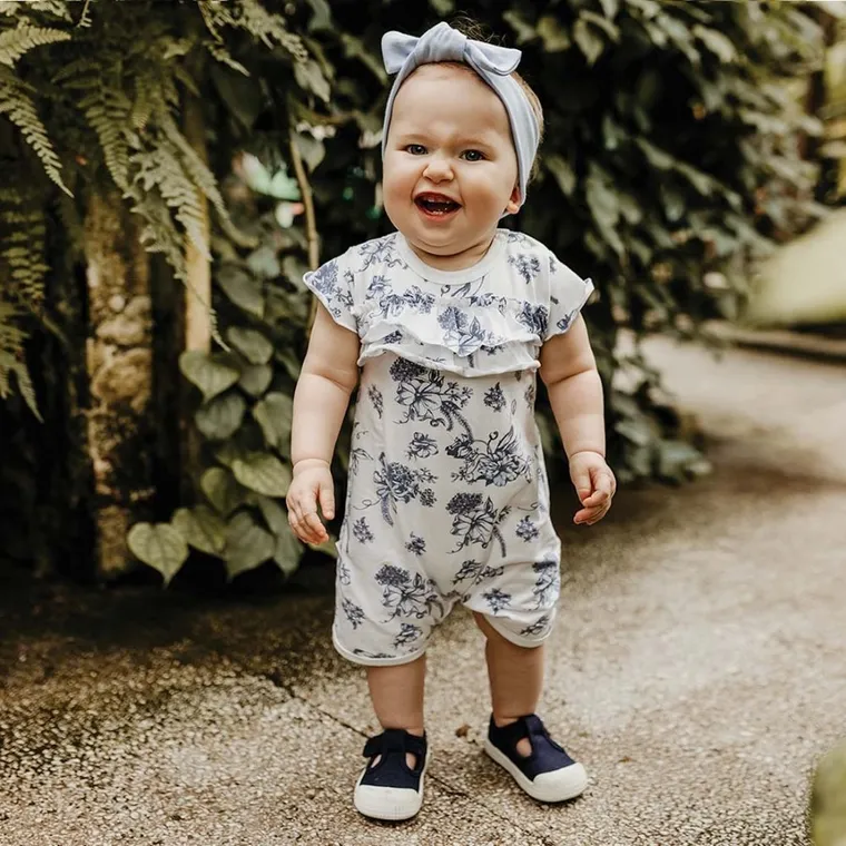 Rampers dziewczęcy, biały, Eevi