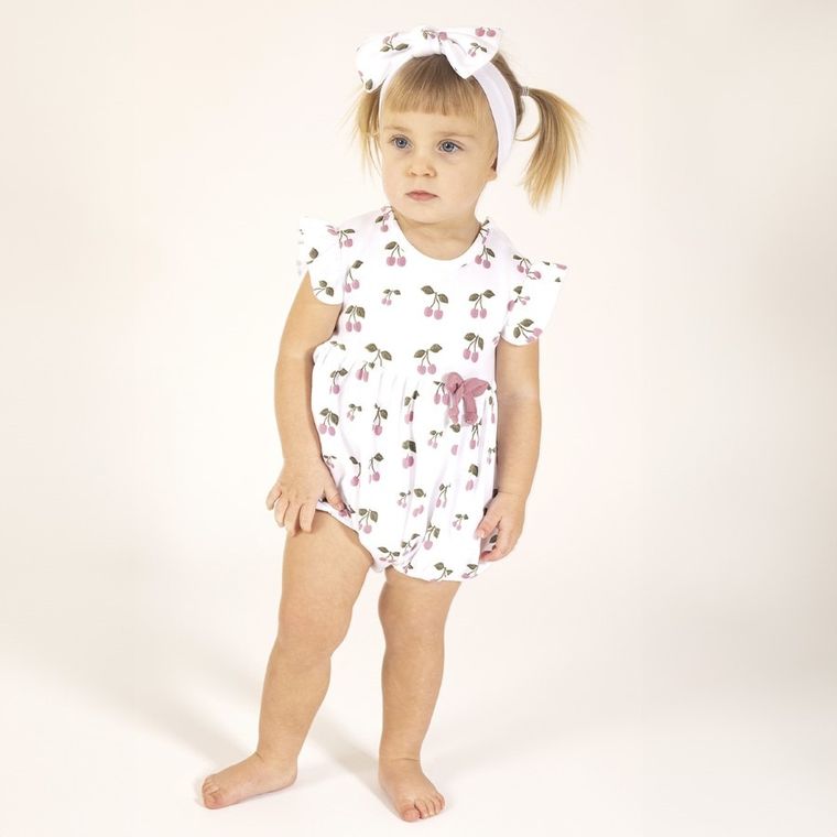 Rampers dziewczęcy, biały, Nicol