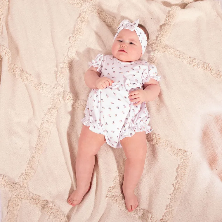 Rampers dziewczęcy, biały, Nicol