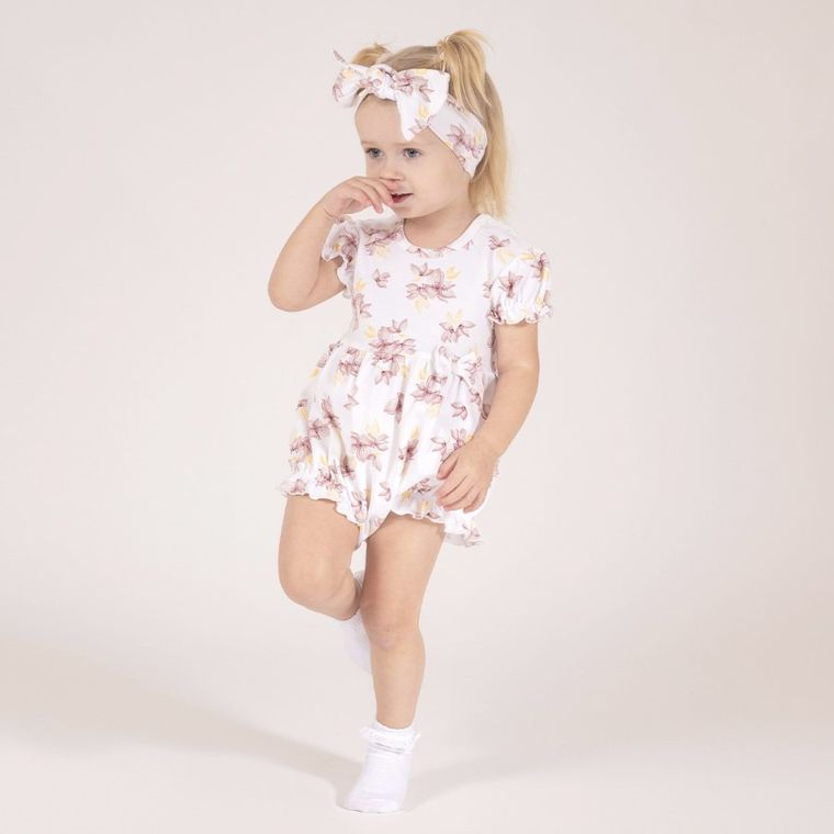 Rampers dziewczęcy, ecru, Nicol