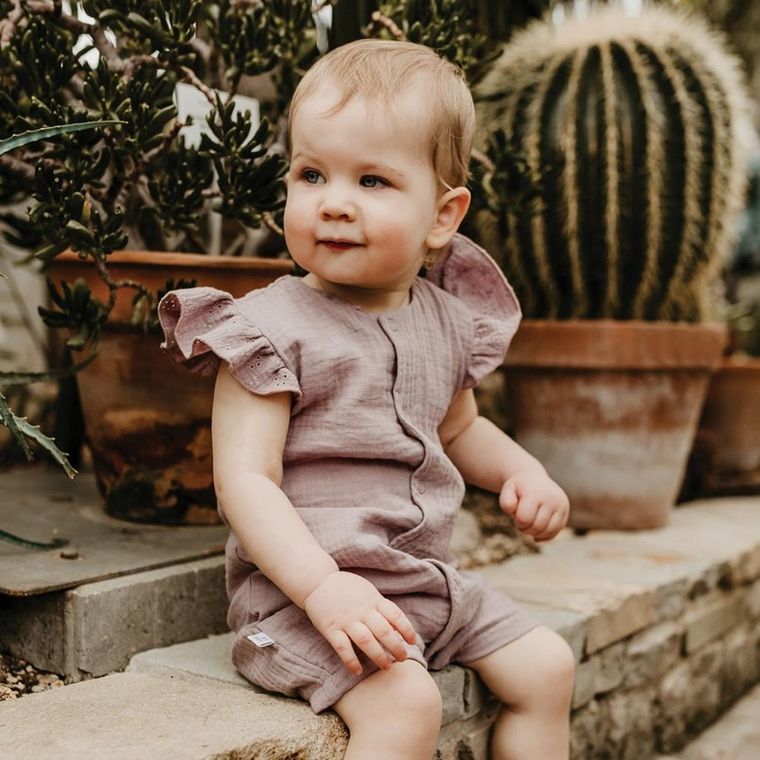 Rampers dziewczęcy, fioletowy, Eevi