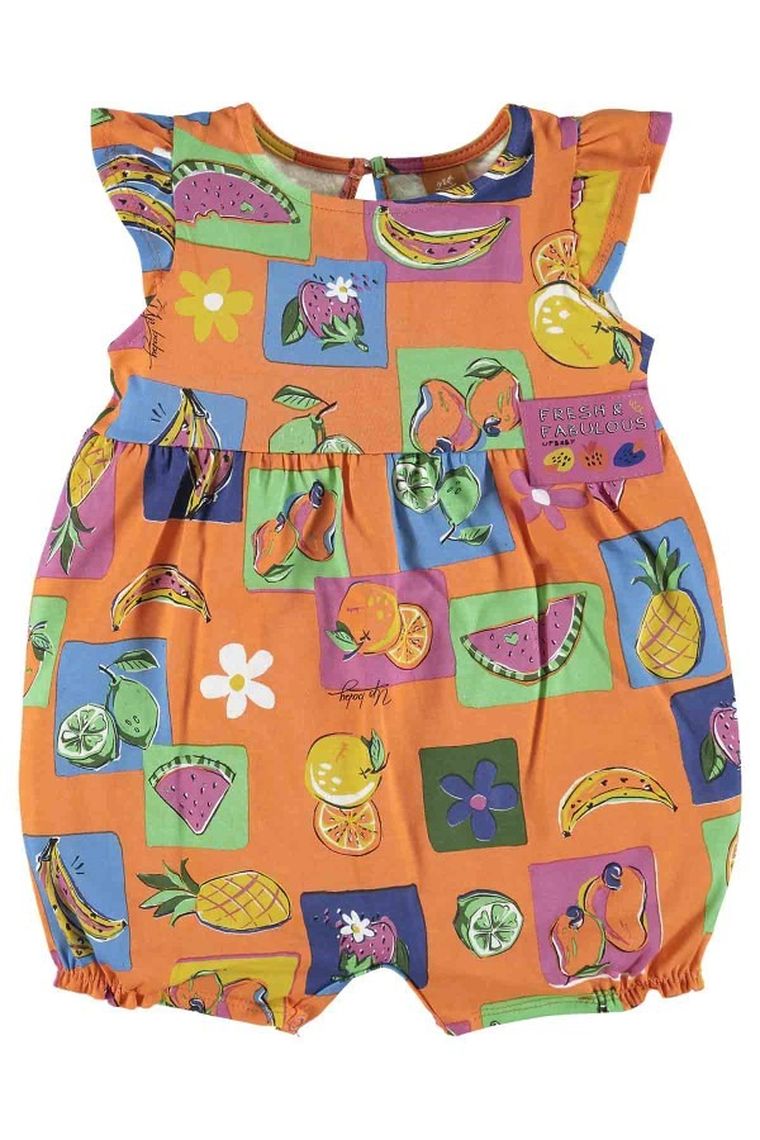 Rampers dziewczęcy, pomarańczowy, Up Baby