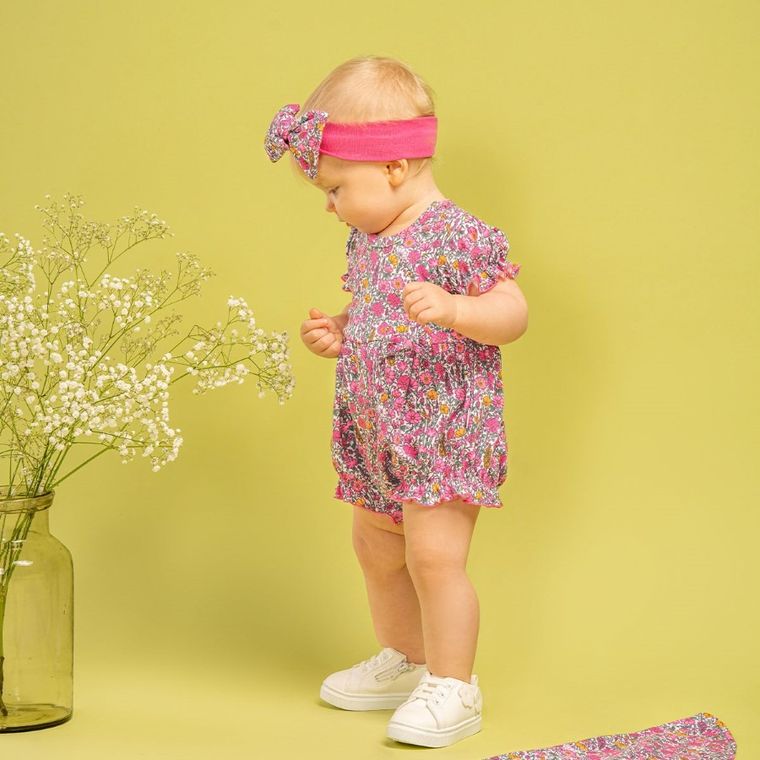 Rampers dziewczęcy, różowy, Nicol