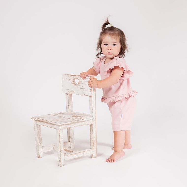 Rampers dziewczęcy, różowy, Nicol