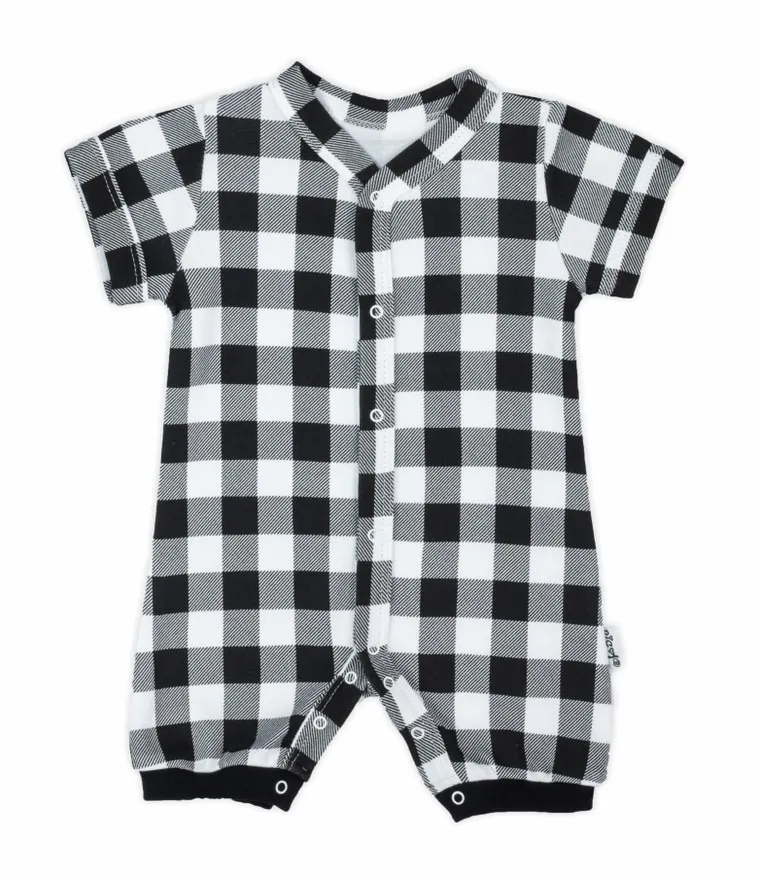 Rampers niemowlęcy, biało-czarny, Nicol