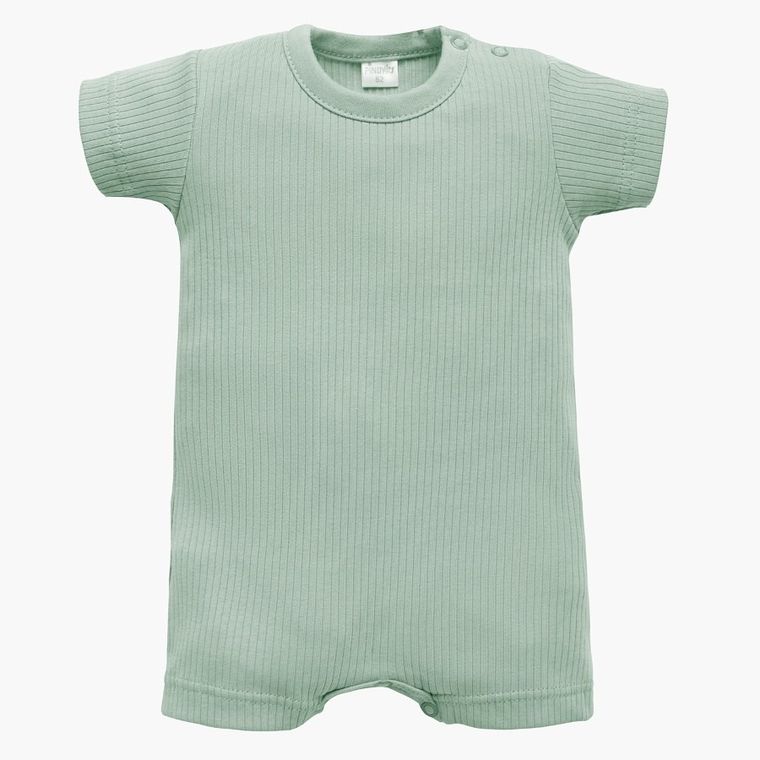 Rampers niemowlęcy, prążkowany, zielony, Pinokio