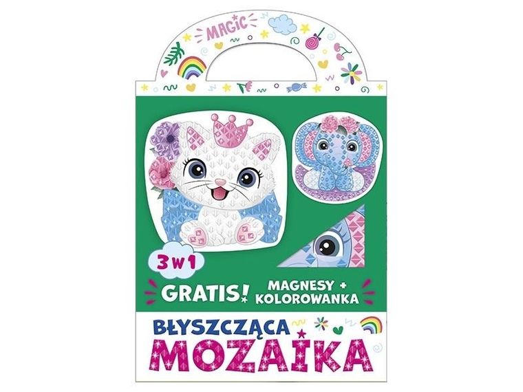 Ranok Creative, błyszcząca mozaika 3w1, Kotek i słonik