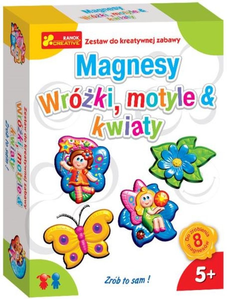 Ranok-Creative, Gipsowe magnesy, Wróżki motyle i kwiaty, zestaw kreatywny
