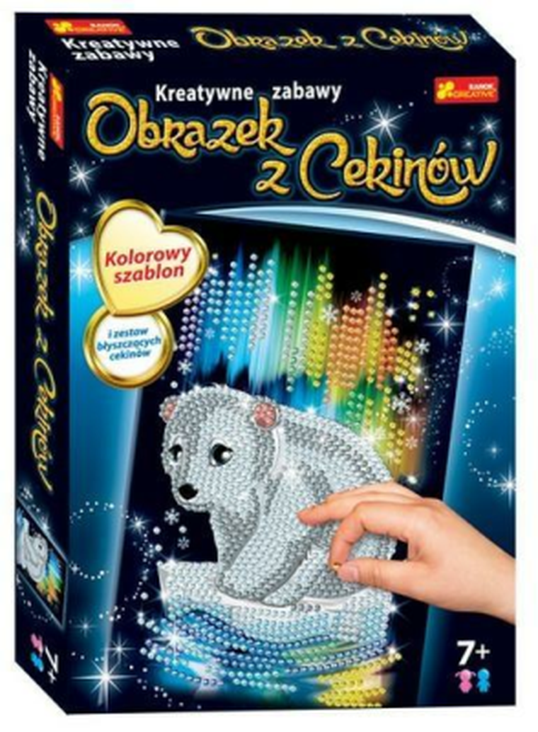 Ranok Creative, Niedźwiadek, cekinowy obrazek, zestaw kreatywny