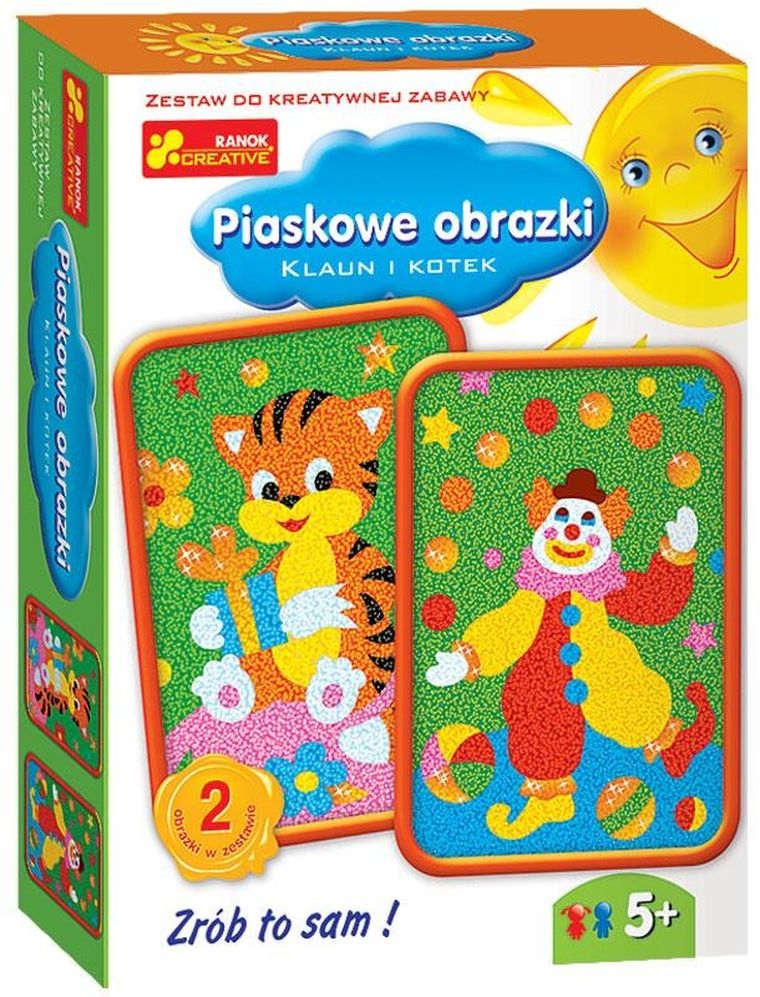 Ranok-Creative, Piaskowe obrazki, Klaun i kotek, zestaw kreatywny