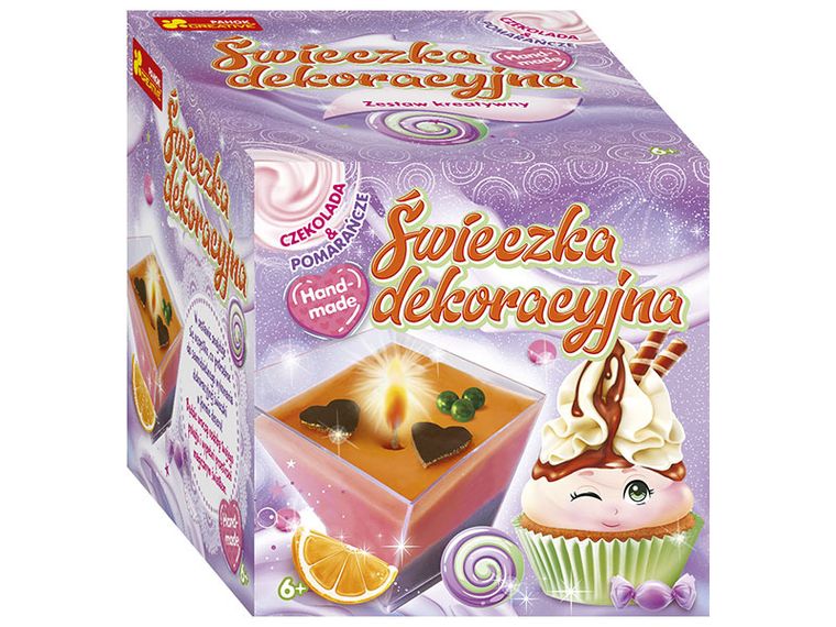 Ranok-creative, świeczka dekoracyjna, czekolada i pomarańcze