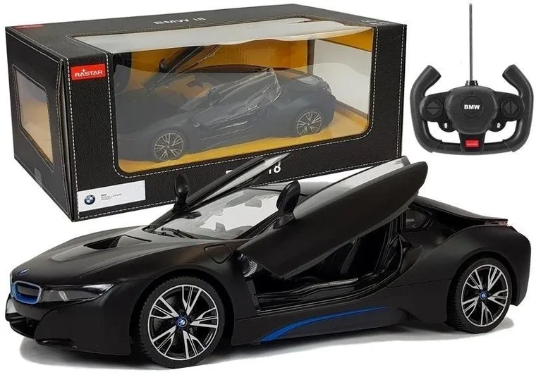 Rastar, BMW i8, pojazd zdalnie sterowany, czarny, 1:14