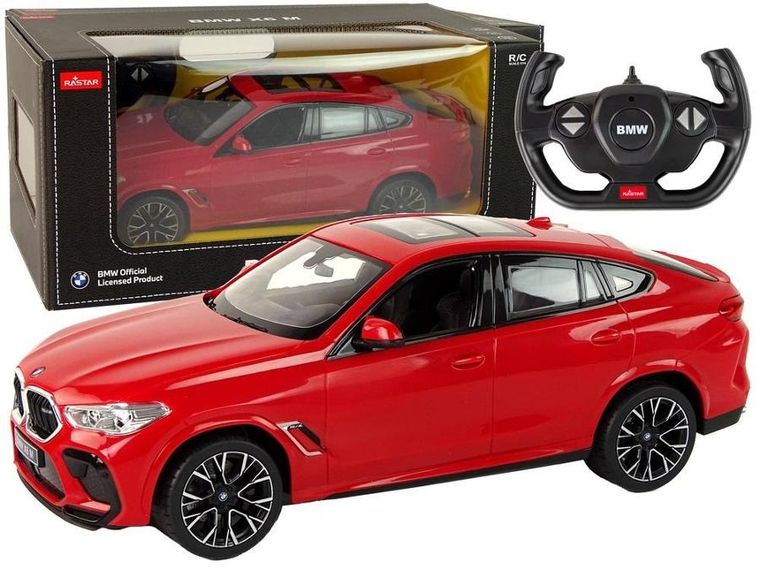 Rastar, BMW X6 M, pojazd zdalnie sterowany, czerwone, 1:14