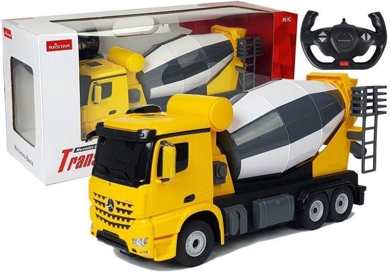 Rastar, Mercedes-Benz Arocs, pojazd zdalnie strowane, żółty, 1:14