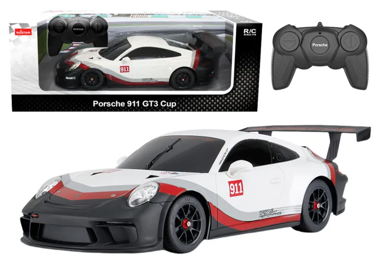 Rastar, Porsche 911 Gt3, pojazd zdalnie sterowany, 1:18