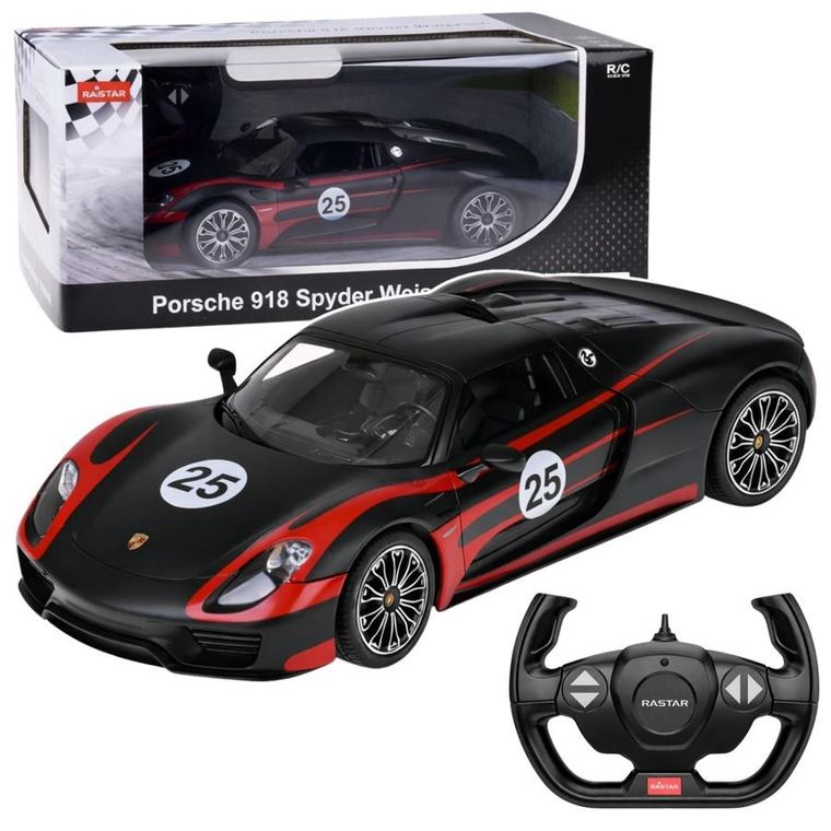 Rastar, Porsche 918 Spyder Performance, pojazd zdalnie sterowany, Czarne, 1:14