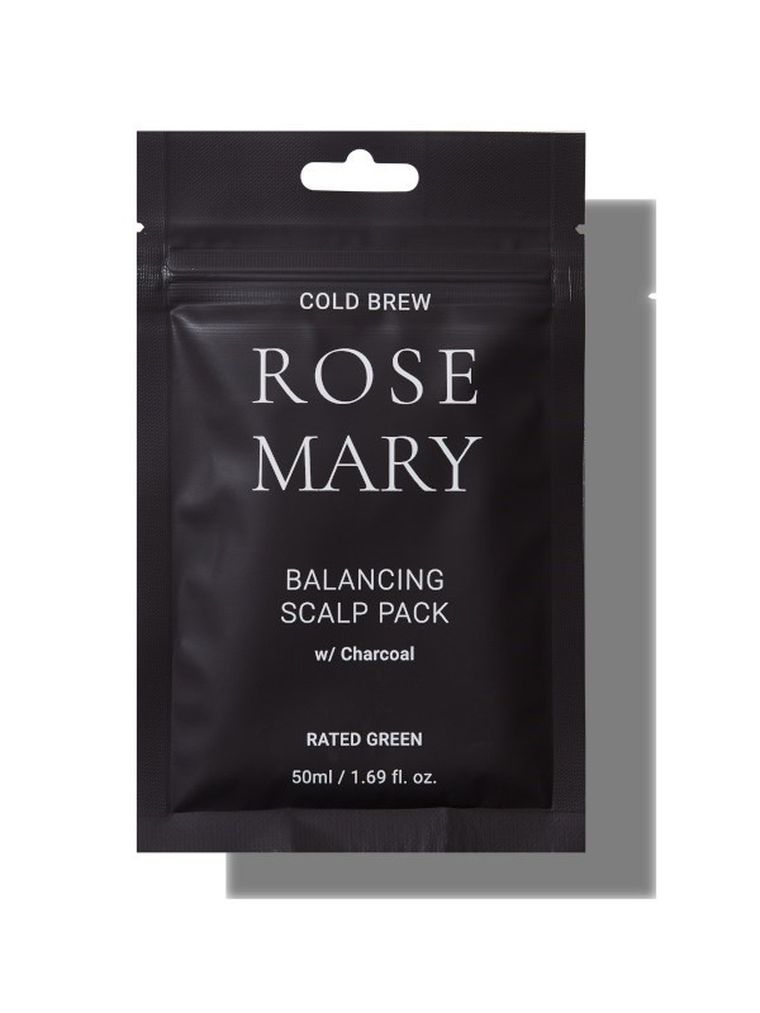 Rated Green, Rosemary, kuracja regulująca do skóry głowy z rozmarynem i aktywnym węglem, 50 ml