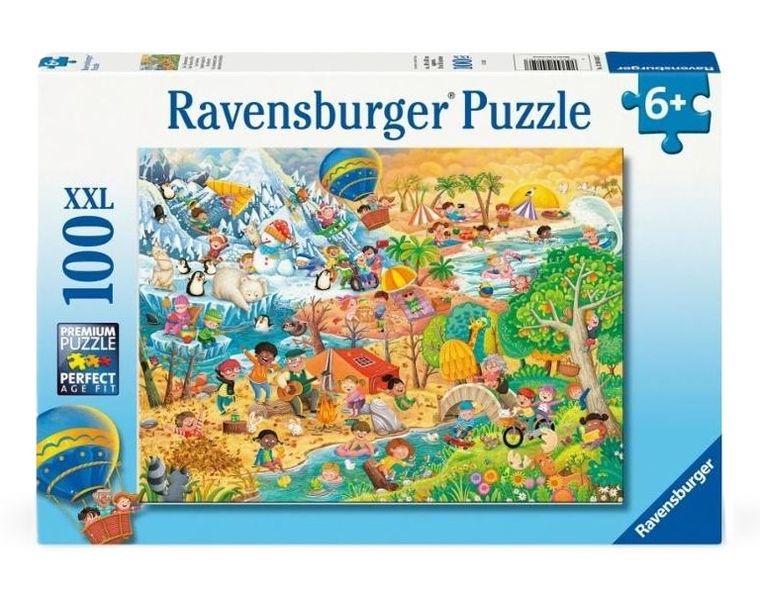 Ravensburger, 4 pory roku, puzzle XXL, 100 elementów