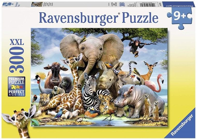 Ravensburger, Afrykańscy przyjaciele, puzzle XXL, 300 elementów