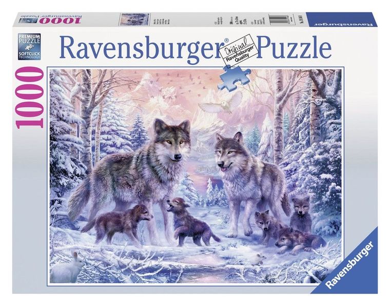 Ravensburger, Arktyczne wilki, puzzle, 1000 elementów