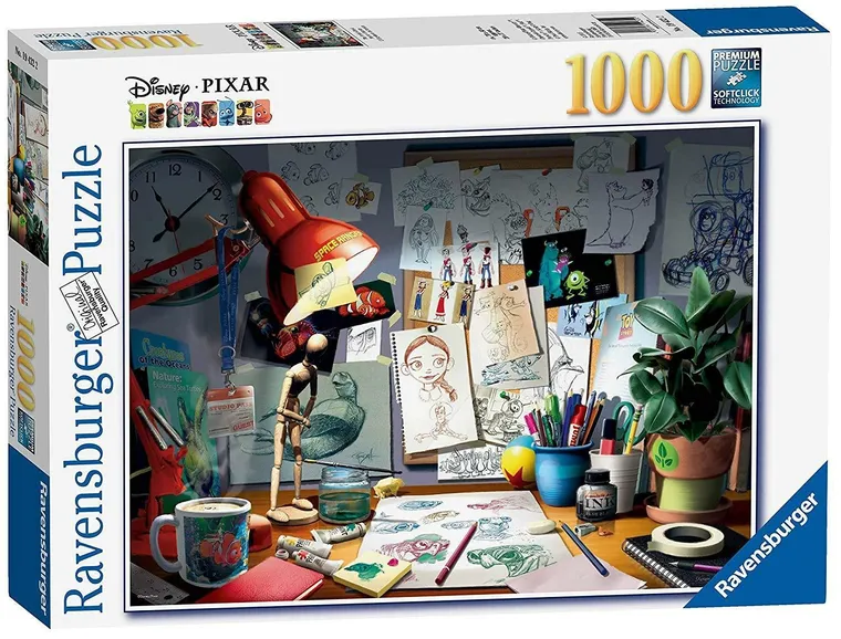 Ravensburger, Artystyczne biurko, puzzle, 1000 elementów