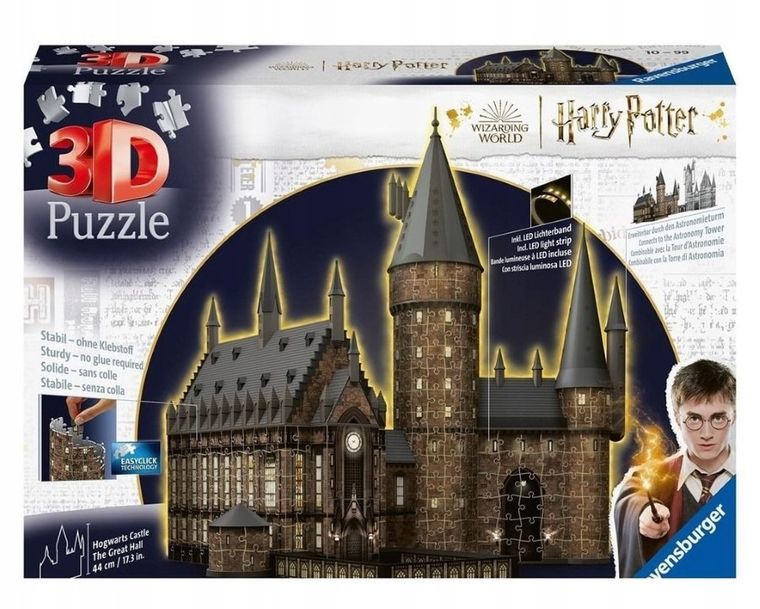 Ravensburger, Budynki nocą: Zamek Hogwarts, puzzle 3D