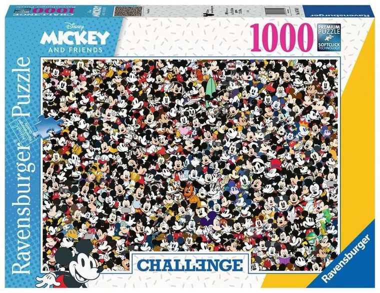 Ravensburger, Challenge, Myszka Miki, puzzle, 1000 elementów