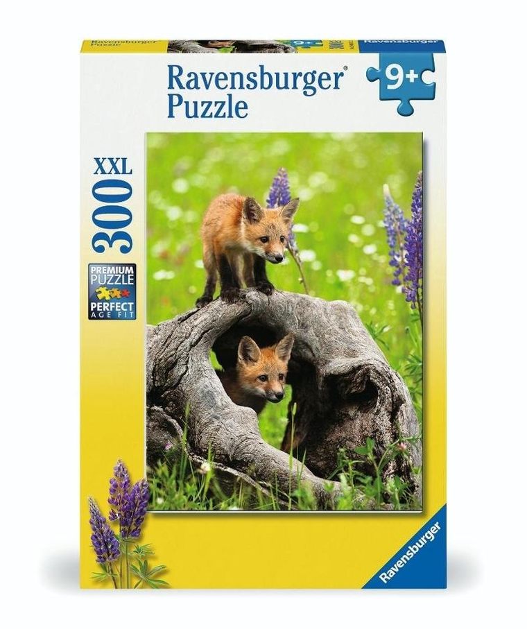 Ravensburger, Ciekawskie lisy, puzzle XXL, 300 elementów