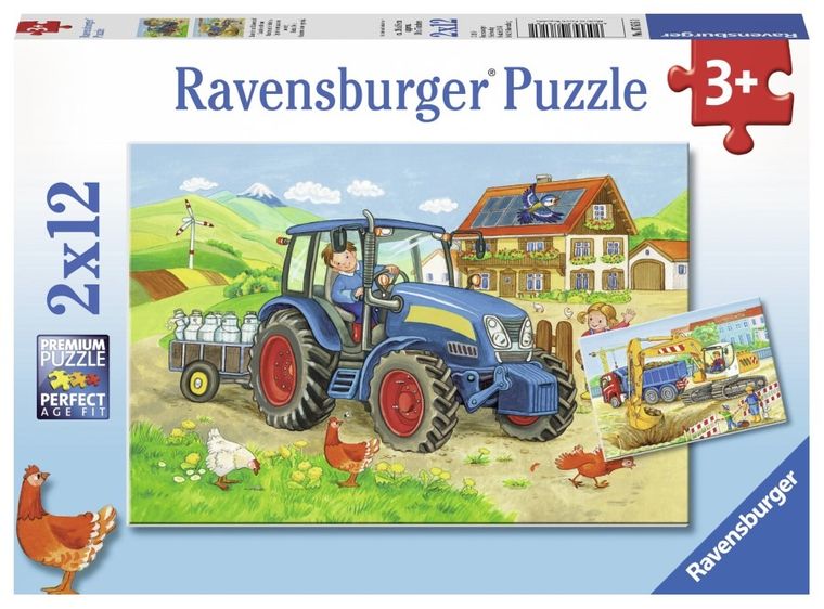Ravensburger, Ciężka praca,2-12 elementów