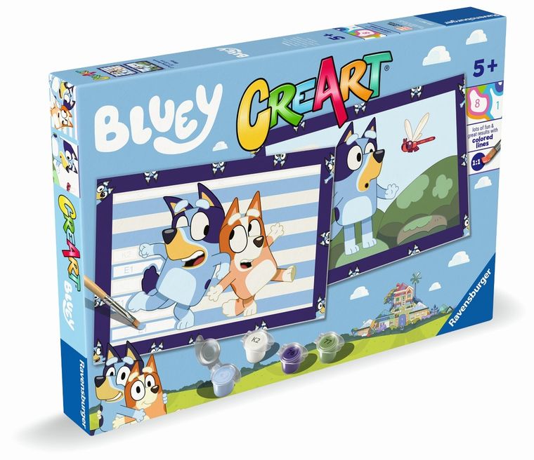 Ravensburger, CreArt, Bluey, malowanie po numerach