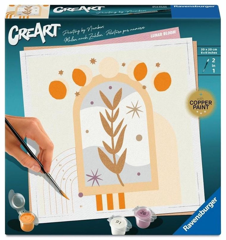 Ravensburger, CreArt Boho, malowanie po numerach, Księżycowy Kwiat