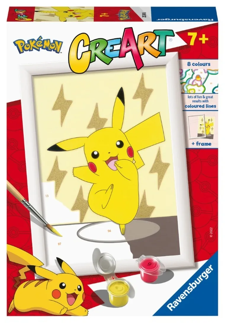 Ravensburger, CreArt, malowanie po numerach, Pokemon