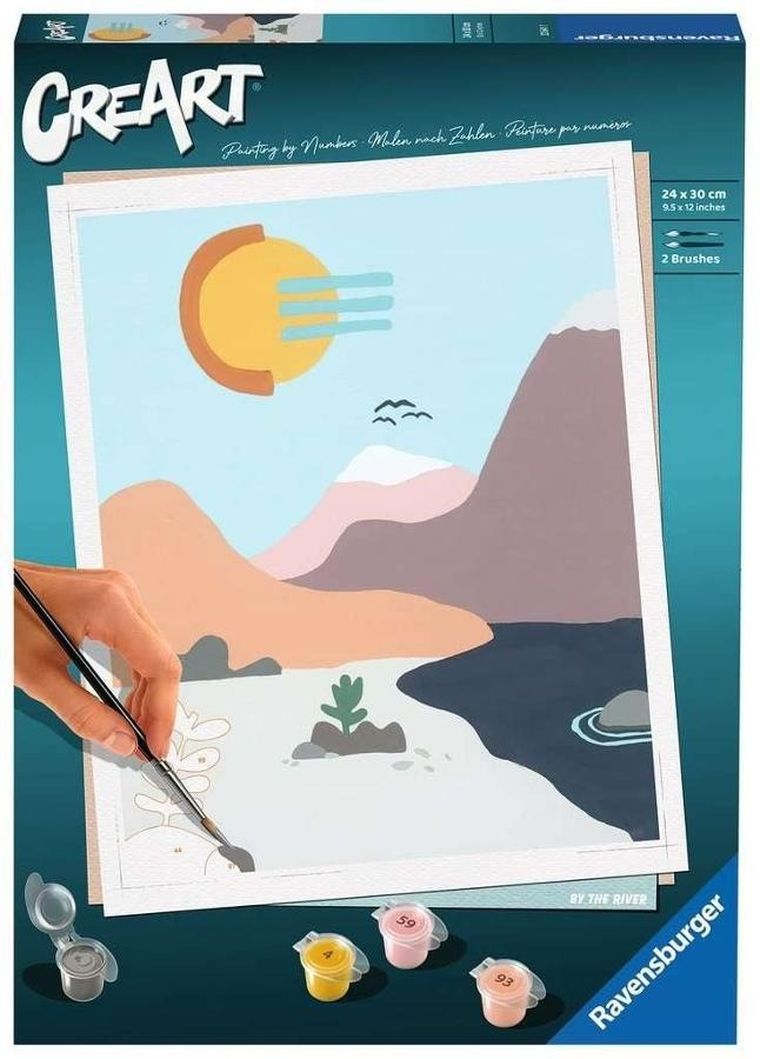 Ravensburger, CreArt, Minimalistyczny krajobraz #1, malowanie po numerach