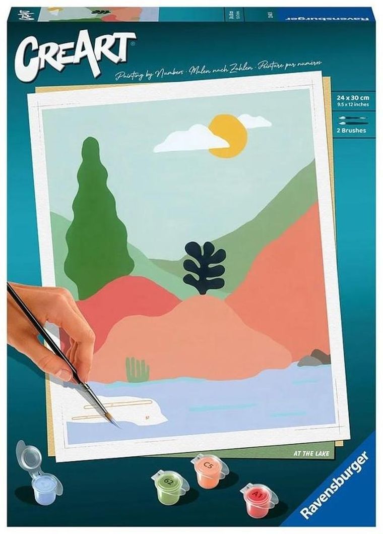 Ravensburger, CreArt, Minimalistyczny krajobraz #2, malowanie po numerach